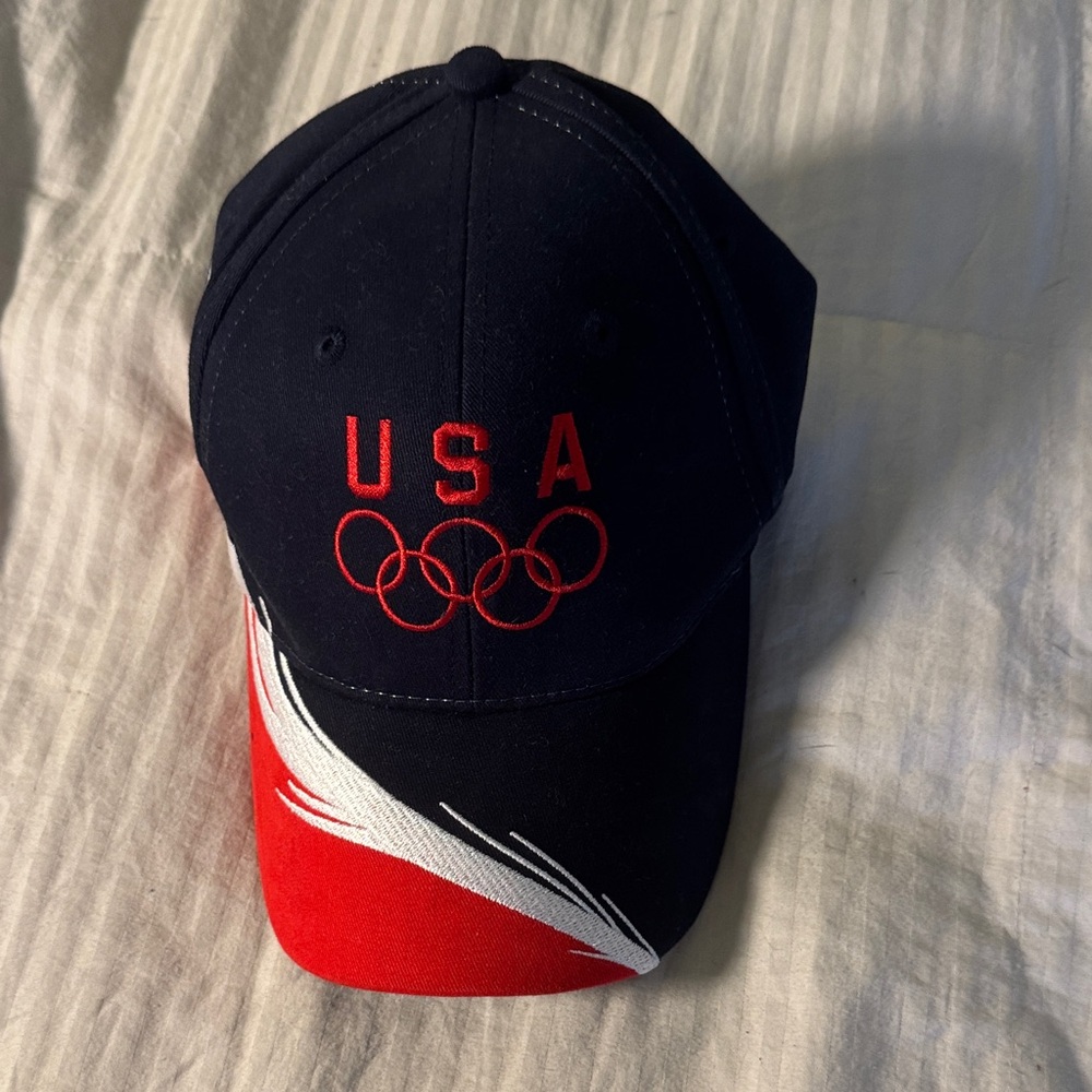 USA Olympic Black and Red Hat
